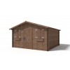 La casetta da giardino in legno - 16m2 - 4x4m - impregnata - 28mm - colore: marrone