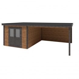 Drewniany domek ogrodowy Aura 7.06x4.09 m - 28.87 m2