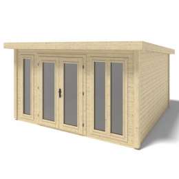 Drewniany domek ogrodowy Kira 4,04x4,09 m - 12 m2 - 34 mm
