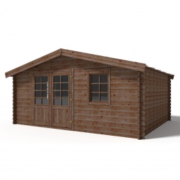Drewniany domek ogrodowy 20 m2 - 5x4 m - 45 mm - Impregnowany