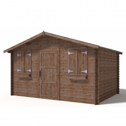 Drewniany domek ogrodowy 12 m2 - 4x3 m - 28 mm - Impregnowany