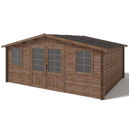 Drewniany domek ogrodowy 20 m2 - 5x4 m - 28 mm - Impregnowany