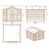 Holzhaus, Geräteschuppen: 9m2 - Größe: 3x3m - 28 mm Wandstärke - Farbe: Holz - inklusive Montagematerial