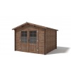 La casetta da giardino in legno - 9m2 - 3x3m - impregnata - 28mm - colore: marrone