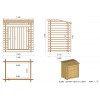 Piscina in legno 8,57x4,57 - H.1,31 m - con filtrazione e locale tecnico