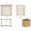 Basen drewniany 5,86x3,86 - H.1,20 m - z filtracją i szafką na osprzęt