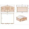 Wooden garden house 20 m2 - 5x4 m - 28 mm