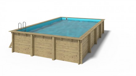 Schwimmbecken aus holz - 8,20x5,20 x H.1,45m - mit Filtration