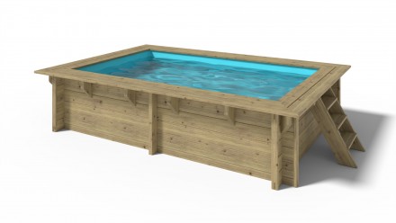 Wooden pool 3,20x2,20 - H.0,70 m - with filtration