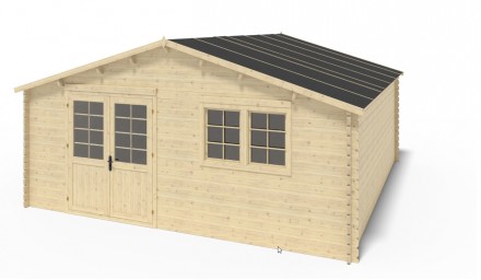Caseta de jardín de madera 36 m2 - 6x6 m - 40 mm