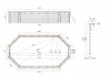 Holzpool 7,57x4,07 - H.1,31 m - mit Filtration und Zubehörschrank