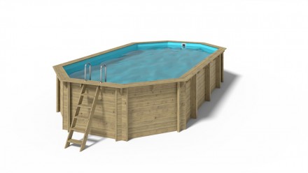 Wooden pool 8,57x4,57 - H.1,45 m - with filtration
