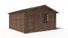 Holzhaus, Geräteschuppen 15,20m2 - Größe: 3,90x3,90m - Imprägniert - 34 mm Wandstärke - Farbe: Braun - inklusive Montagematerial