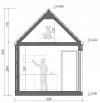 Dom modułowy 8x3m z płaskim dachem 18,28m2