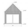 Dom modułowy 8x3m z płaskim dachem 18,28m2