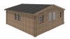 Wooden garden house, tool shed | 20m2 | 5x4m | Wall thickness 45 mm | Impregnated | Color: Brown