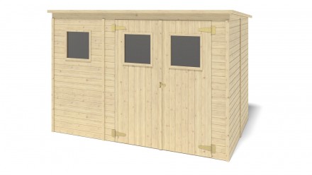 Wooden garden house, tool shed | 4,86m2 | 2,70x1,80m | Color: natural
