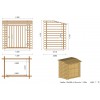 Basen drewniany 4,71x4,72 - H.1,20 m - z filtracją i szafką na osprzęt