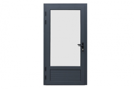 Drzwi aluminiowe pojedyncze 2/3 przeszklenia