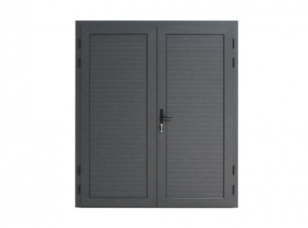 Drzwi aluminiowe podwójne 1/2 przeszklenia