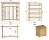 Basen drewniany 5,86x3,86 - H.1,32 m - z filtracją i szafką na osprzęt