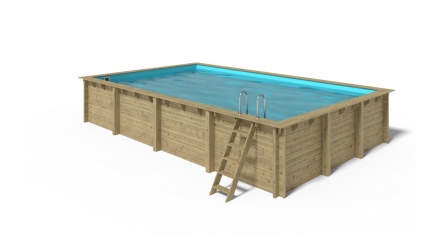 Schwimmbecken aus holz - 7,20x4,20 x H.1,45m - mit Filtration