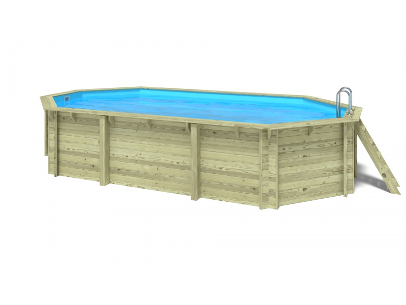 Wooden pool 7,57x4,07 - H.1,45 m