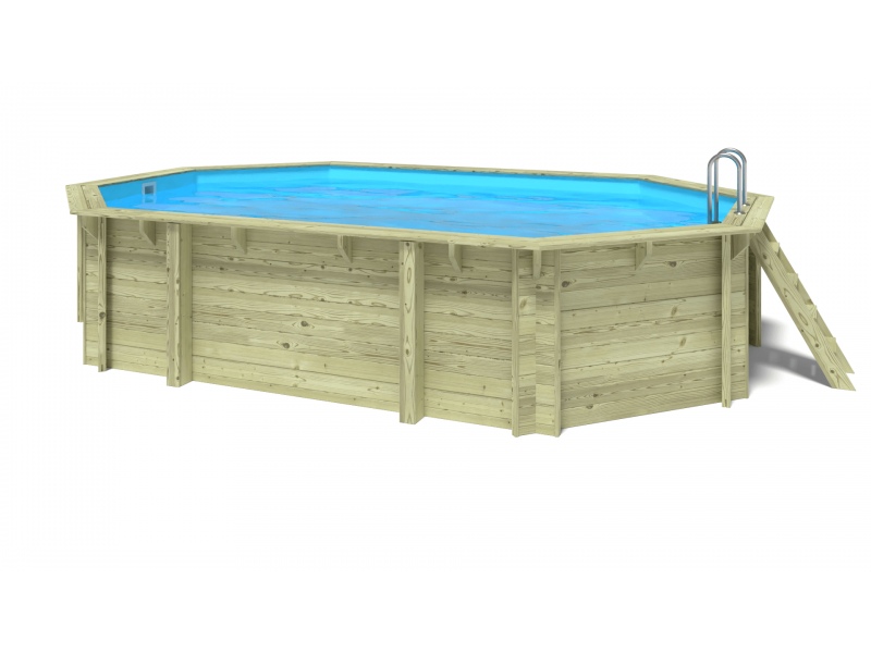 Wooden pool 6,53x4,41 - H.1,31 m