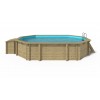 Wooden pool 6,57x4,57 - H.1,31 m - with filtration and cabinet for accessories