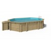 Wooden pool 6,57x4,57 - H.1,31 m - with filtration and cabinet for accessories