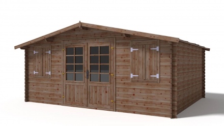 Wooden garden house 20 m2 - 5x4 m - 28 mm - Impregnated
