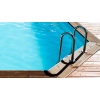 Wooden pool 3,55x4,09 - H.1,17 m - with filtration and cabinet for accessories