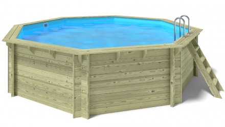 Wooden pool 5,37x5,37 - H.1,31 m - with filtration