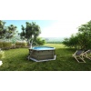 Wooden pool 3,55x4,09 - H.1,17 m - with filtration and cabinet for accessories