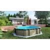 Wooden pool 6,57x4,57 - H.1,31 m - with filtration and cabinet for accessories