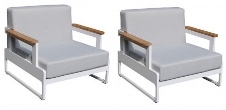 Fotele ogrodowe 90x85xH.77 cm - ZESTAW 2 szt.