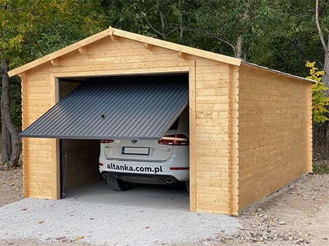 Drewniane garaże